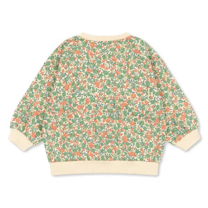 Konges Sløjd - Loupy Floral Print Organic Cotton Sweatshirt | Green