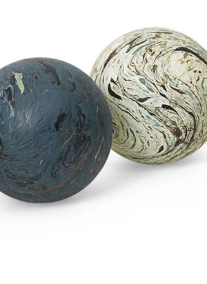 Ferm Living - Marble Effect Ornament Ball - Set of 4