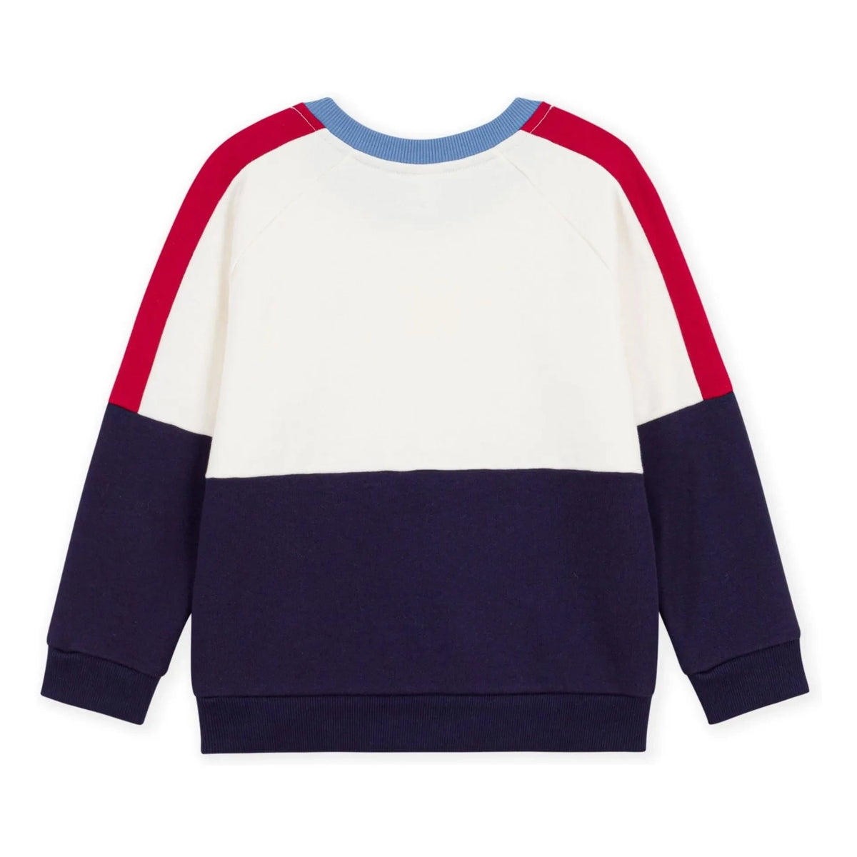Petit Bateau - Color-block organic cotton sweatshirt | Blue