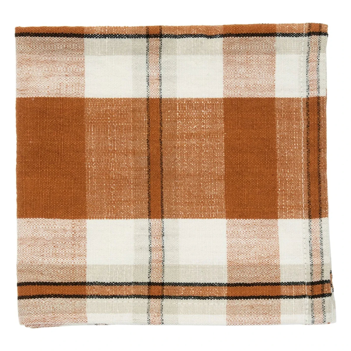 Madam Stoltz - Gingham napkin | Pumpkin