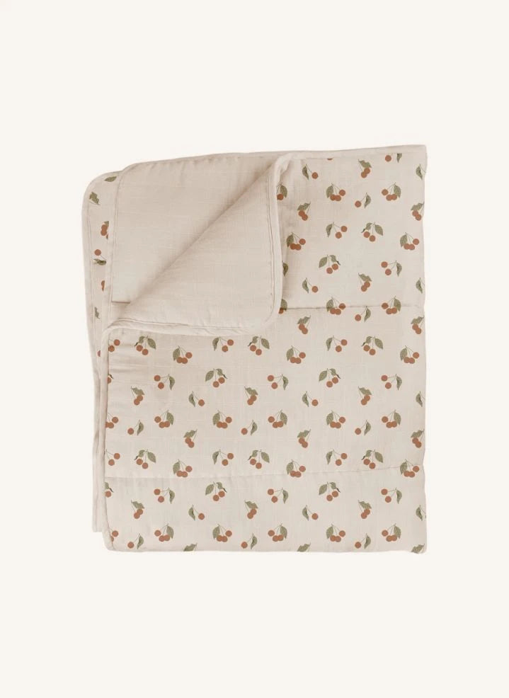 Main Sauvage - Cherry Quilted Blanket | Cream