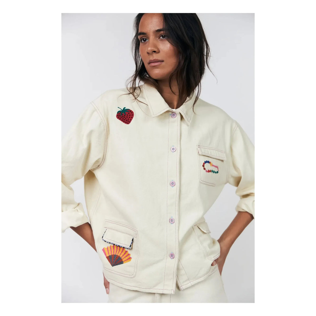 Lollys Laundry - April Cotton Jacket | Cream