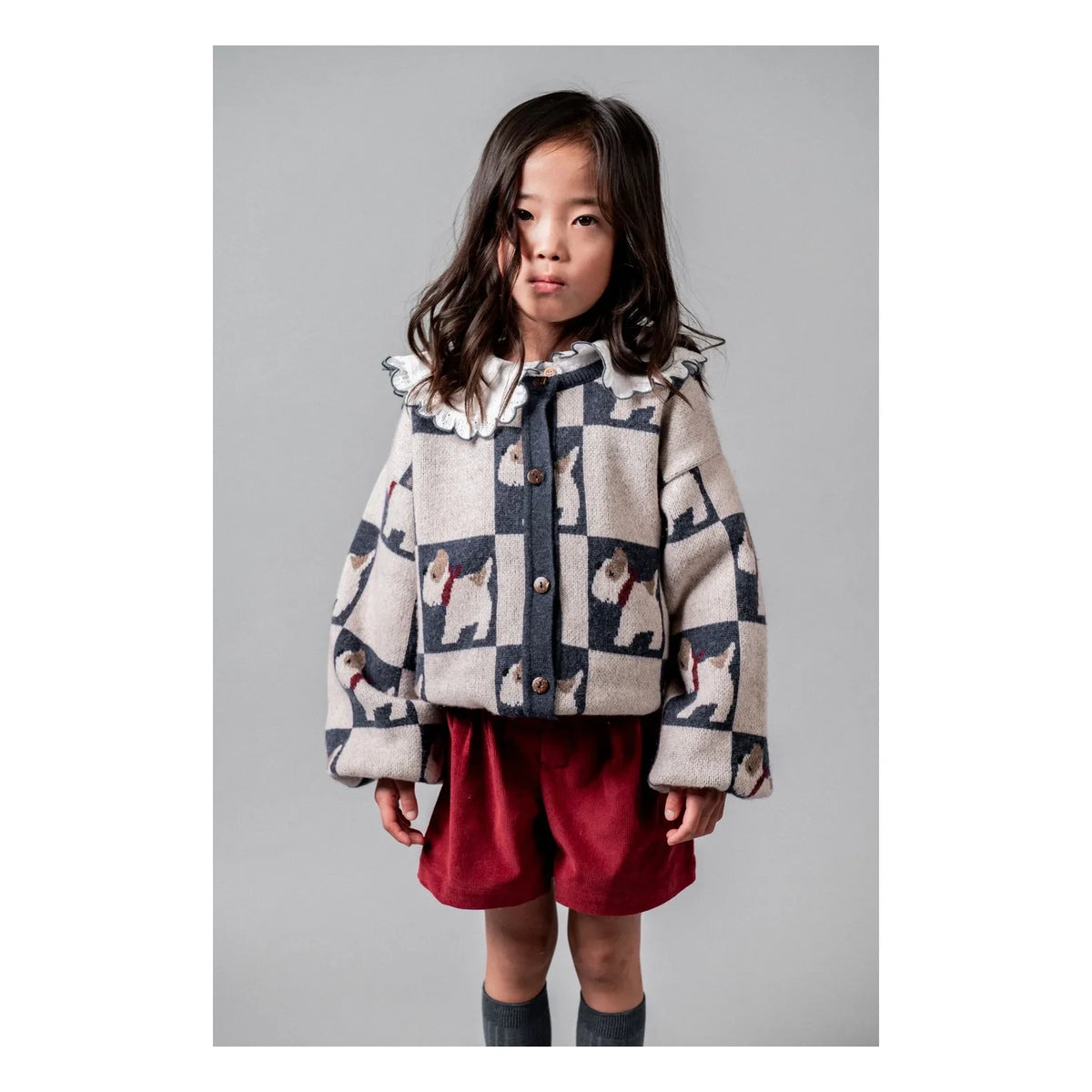 birinit - Les Petits Jackies Merino Wool Cardigan | Ecru