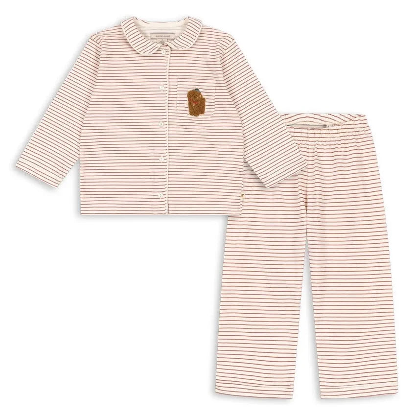Konges Sløjd - Pio Striped Organic Cotton Pajamas | Red