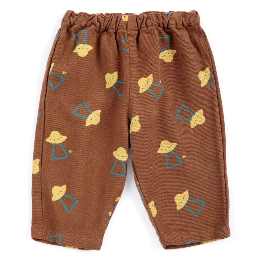 Bobo Choses - Tencel Flared Pants | Brown