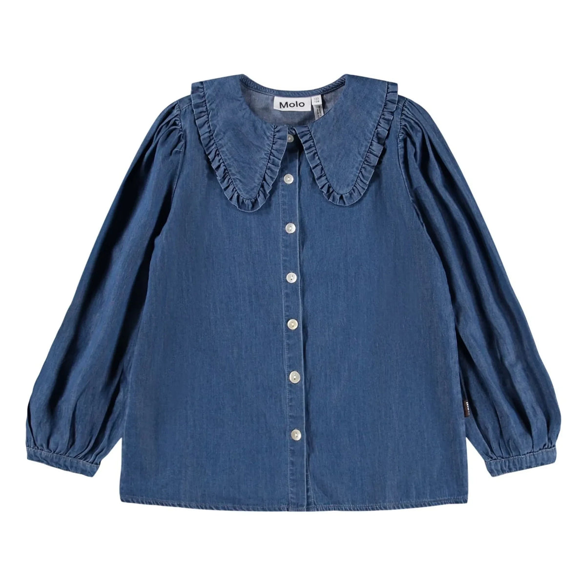 Molo - Robbin Denim Collared Blouse Organic Cotton | Blue