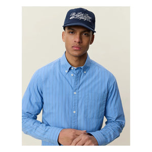 Les Deux - Striped Poplin Shirt | Light Blue