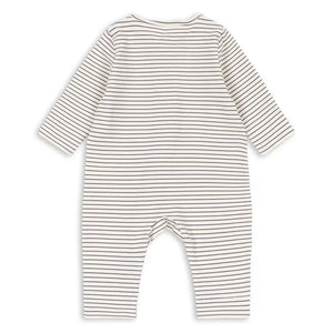 Konges Sløjd - Basic Striped Organic Cotton Romper | Ecru