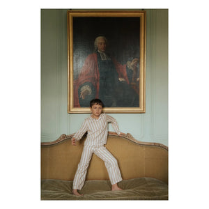 Risu Risu - Navigo Striped Organic Cotton Pajamas | Natural