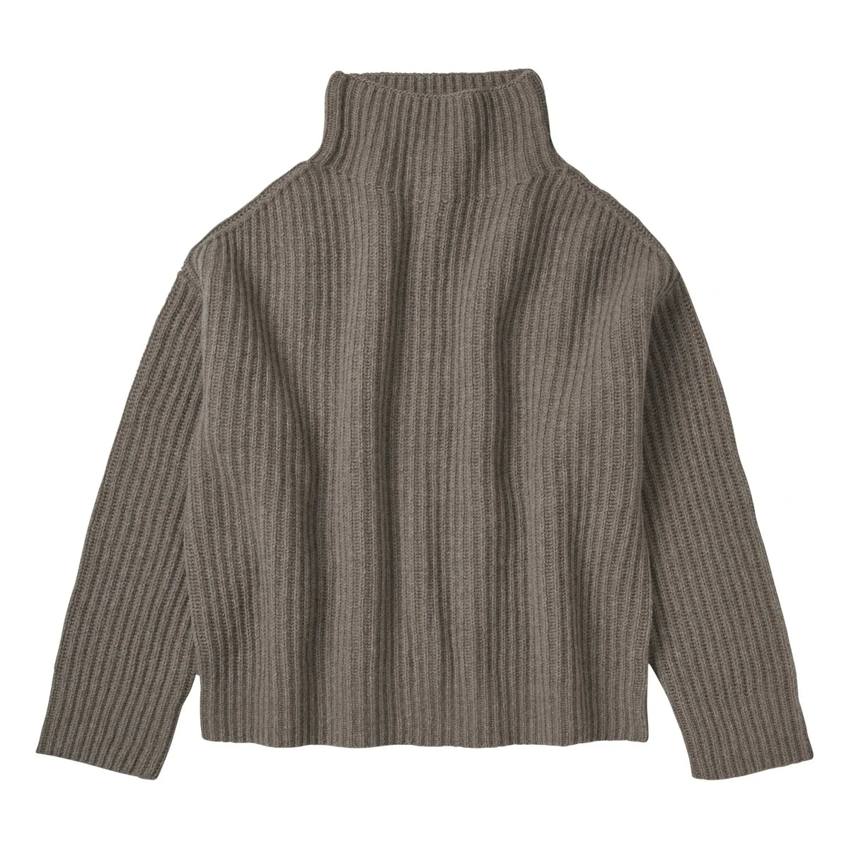 FUB - Ribbed Knit Sweater with Wool Blend - Women's Collection | Beige