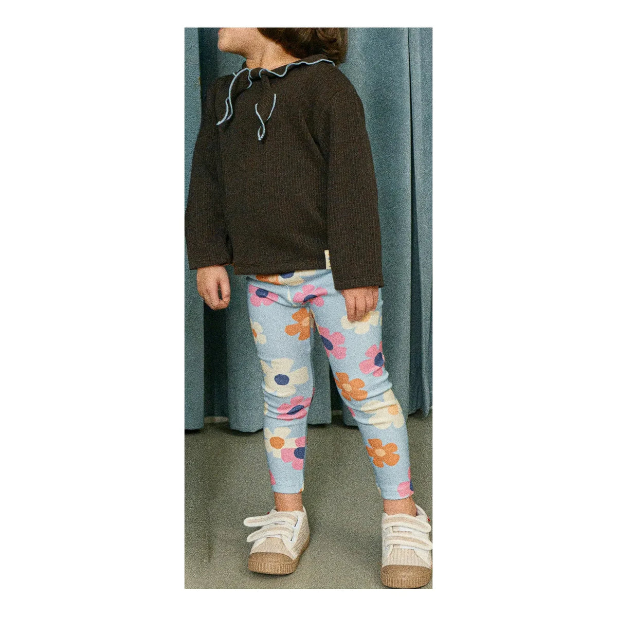Petit Stella - Floral Pattern Leggings | Light Blue