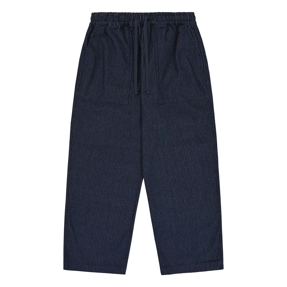 Kappy - Tired Denim Striped Trousers | Indigo