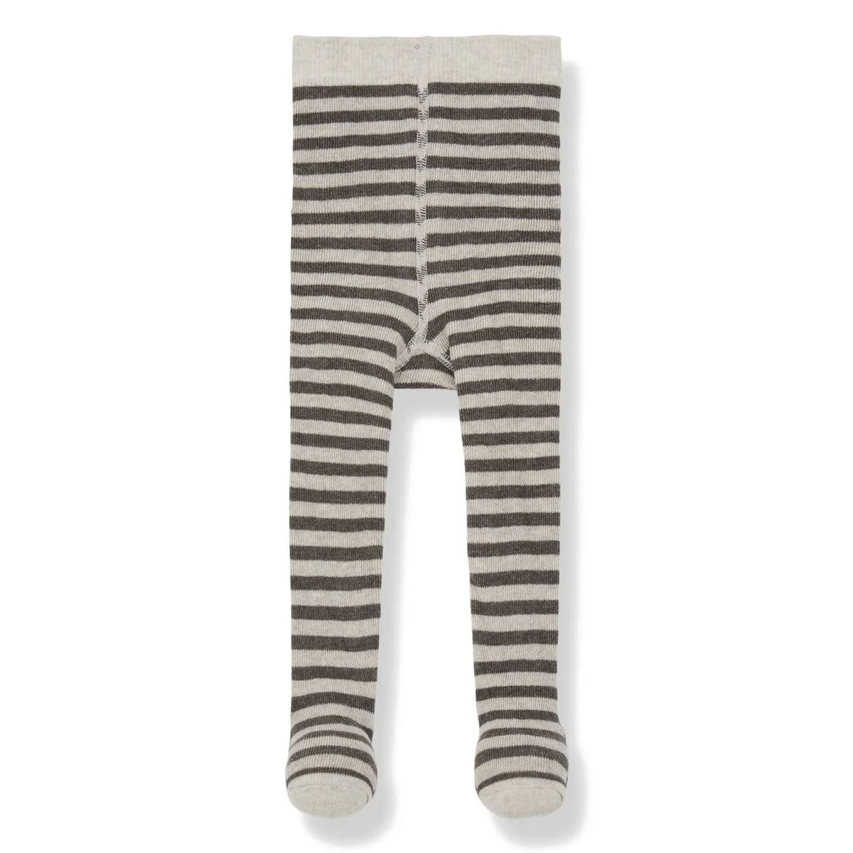 1+ in the family - Ancona Striped Tights | Taupe Brown