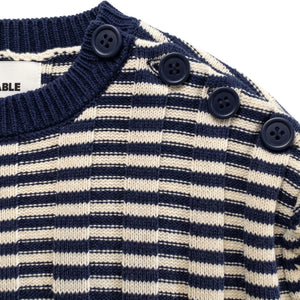 Smallable Kid - Matteo Striped Sweater | Blue Black