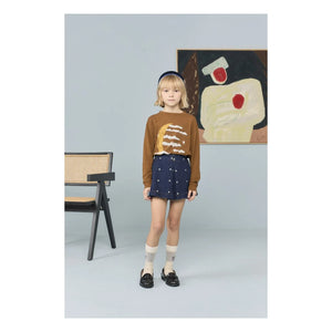 The Animals Observatory - Olingo Pois Denim Short Skirt | Dark Blue