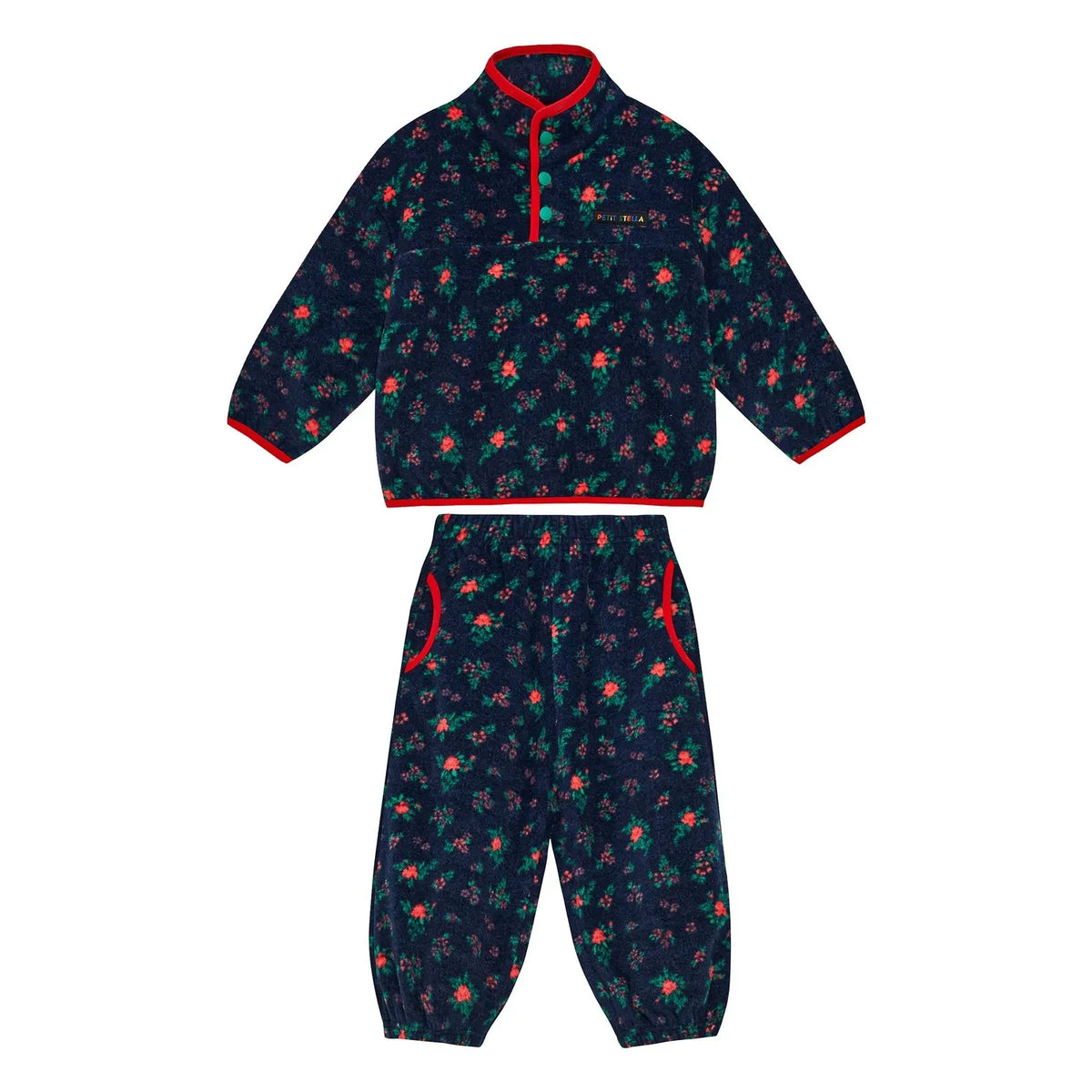 Petit Stella - Floral Fleece Set | Navy