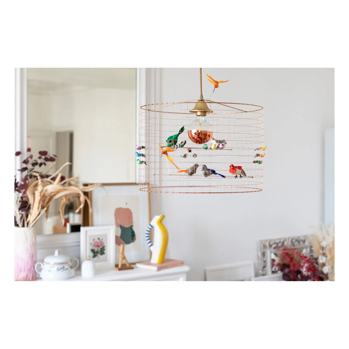 Mathieu Challières - Small Bird Cage Pendant Lamp