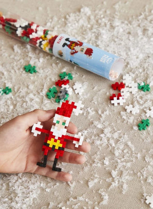 Plus-Plus - Santa Claus Tube - 100 Pieces | Red