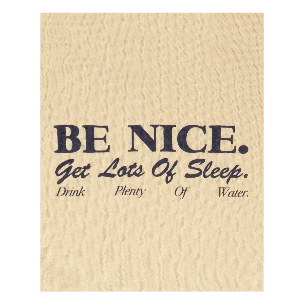 Sporty & Rich - Be Nice T-shirt | Recycled cotton | Pale yellow