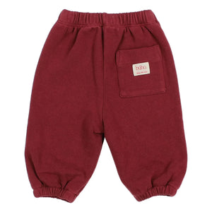 Búho - Burgundy Jogger with Corduroy
