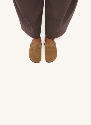 BIRKENSTOCK - Boston Suede Clogs | Camel