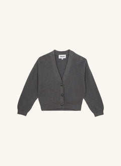 Smallable Kid - Abbey Organic Cotton Cardigan | Grey Mélange