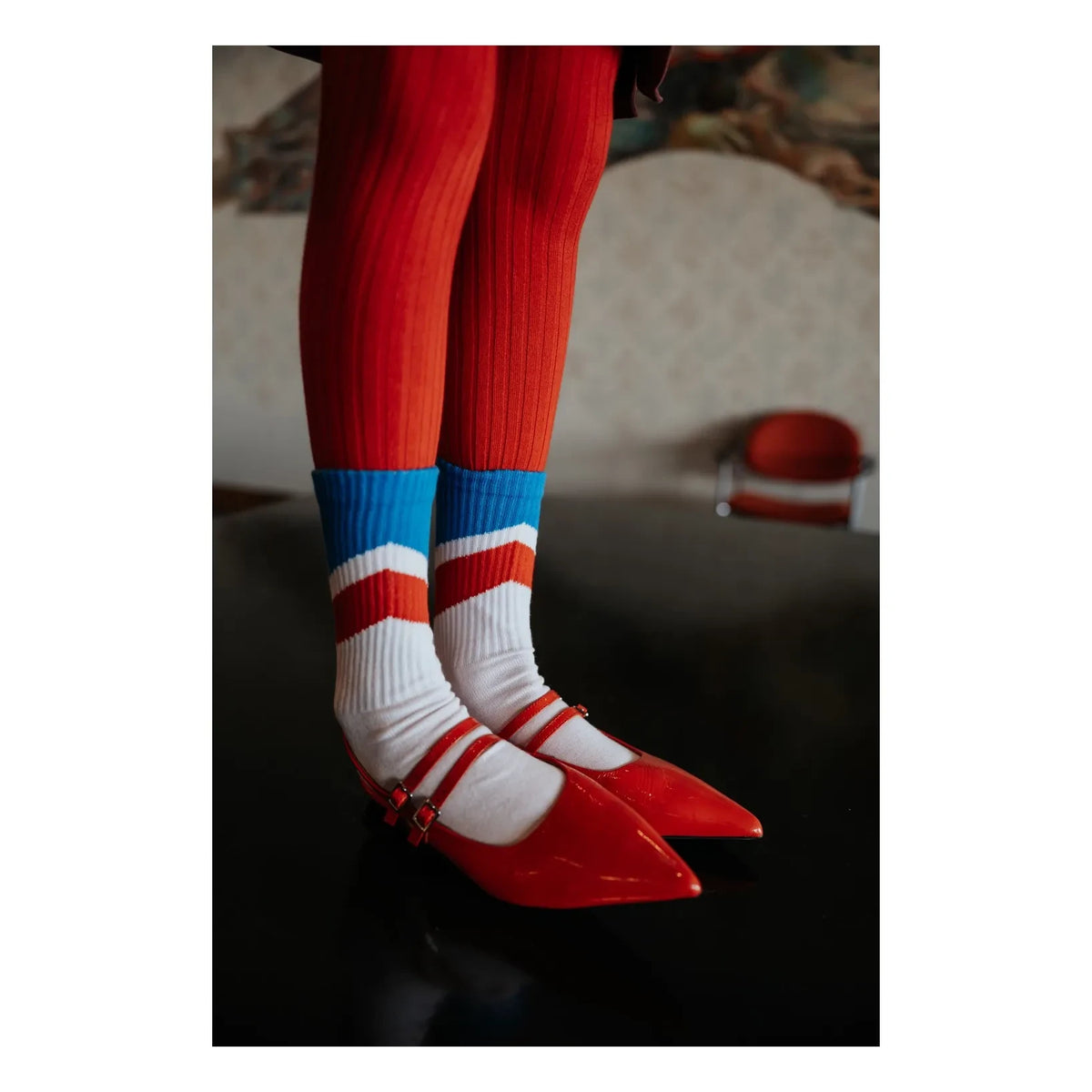 Repose AMS - Striped 3 Pair Socks Set | Ecru