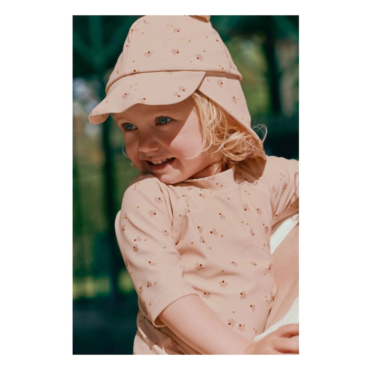 Liewood - Senia Ears UV Hat with Butterflies Recycled Fiber | Pink