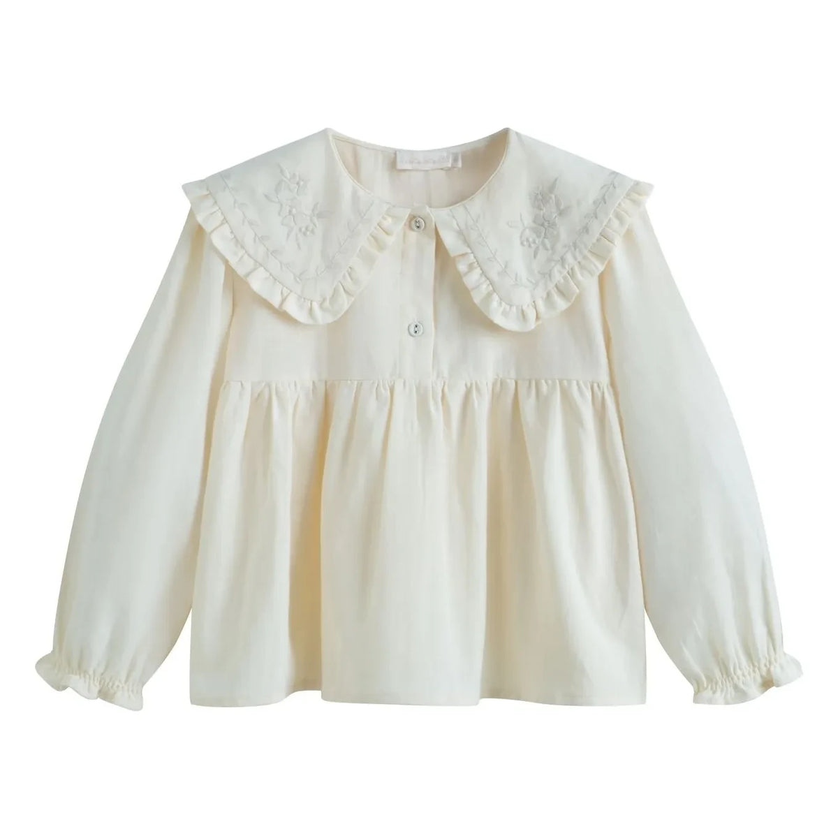 C'era Una Volta - Embroidered Collar Viola Shirt | Cream