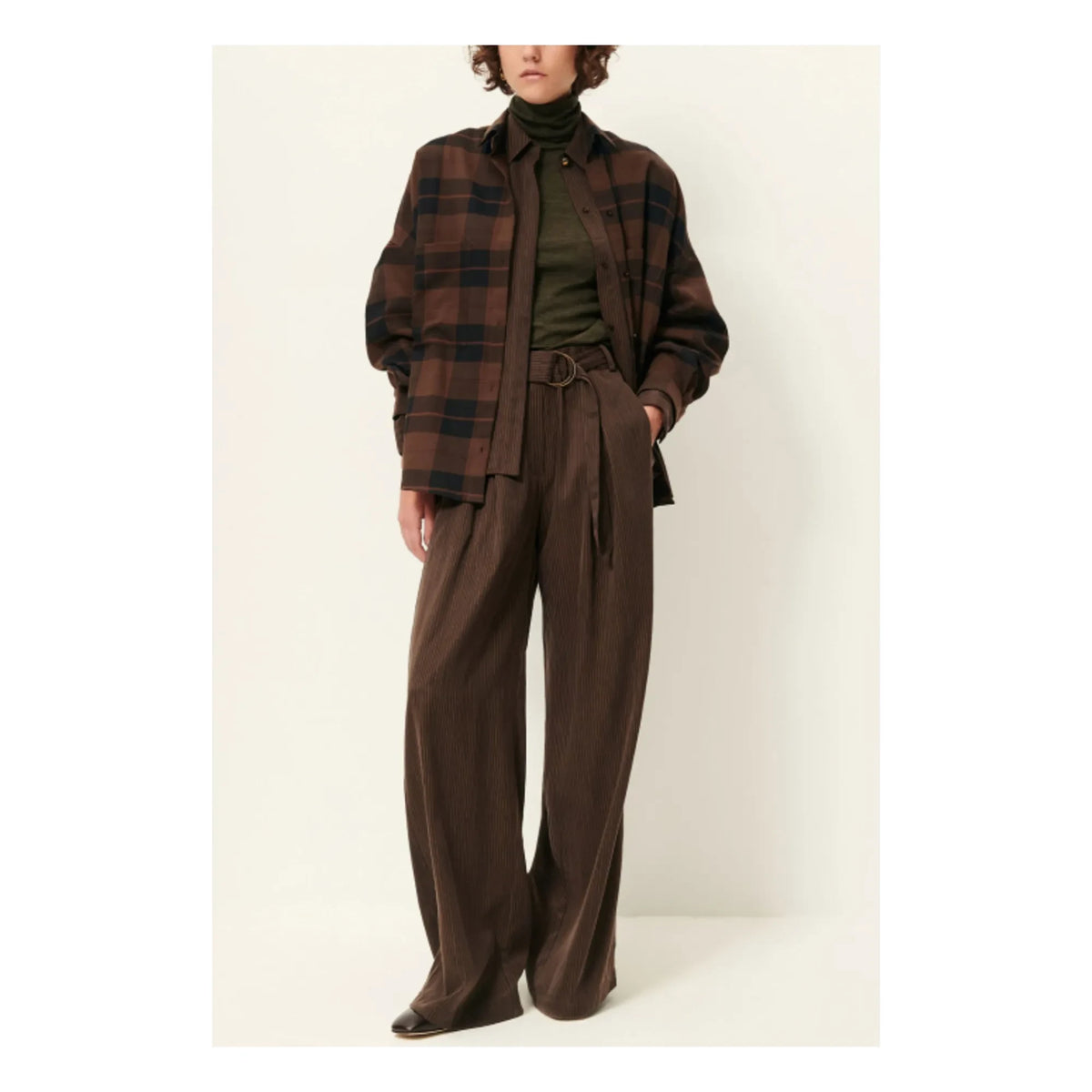 Sessùn - Striped Rim C Pants | Brown