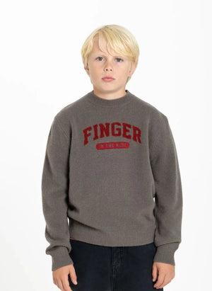 Finger in the nose - Mathis Merino Wool Sweater | Gray Melange