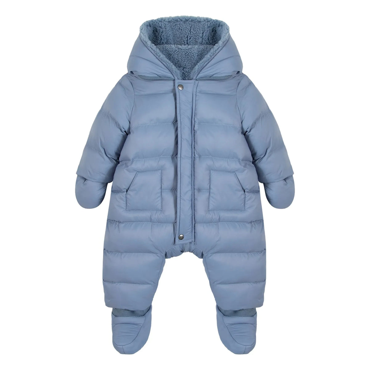 Tartine et Chocolat - Sherpa Pilot Suit Reversible | Grey Blue