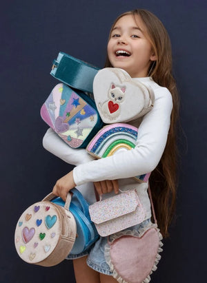 Mimi & Lula - Velvet Heart Bag | Pink