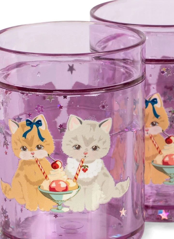 Konges Sløjd - Kitty Glitter Cups - Set of 2 | Purple
