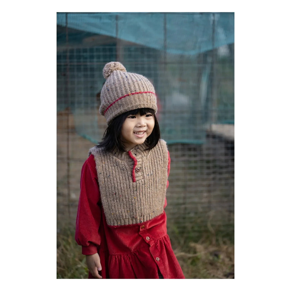 1+ in the family - Regina Corduroy Dress | Red