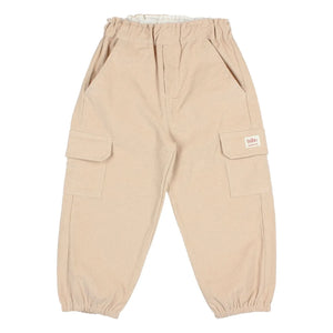 Búho - Soft Velours Organic Cotton Cargo Pants | Sand