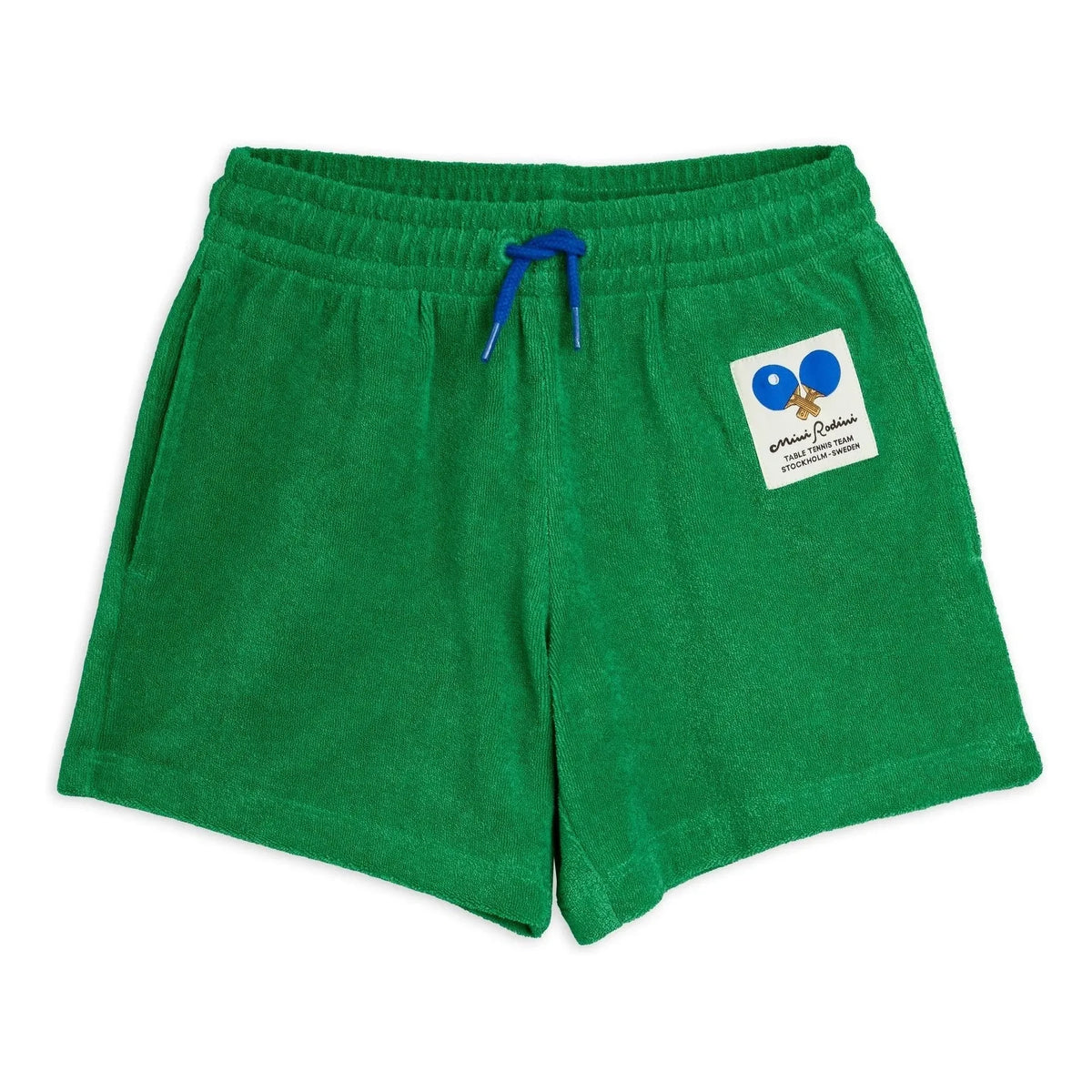 Mini Rodini - Organic Cotton Towel Ping Pong Shorts | Green