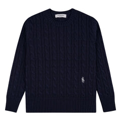 Sporty & Rich - SRC Twisted Sweater | Dark Blue
