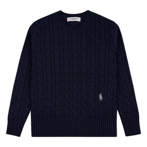 Sporty & Rich - SRC Twisted Sweater | Dark Blue