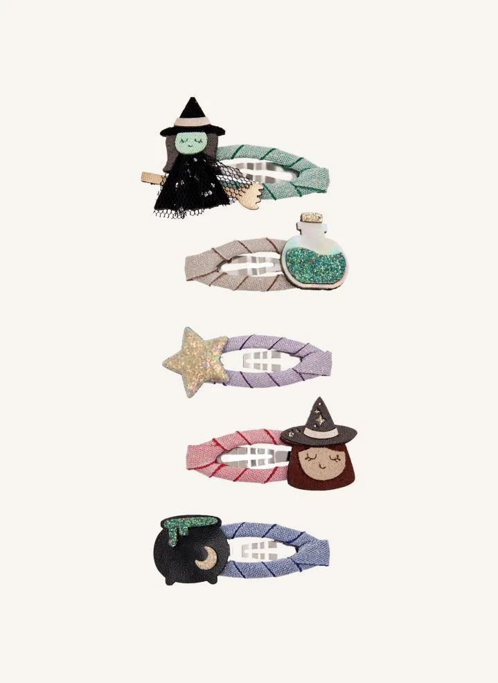 Mimi & Lula - 5-Piece Mini Witch Wand Set | Black