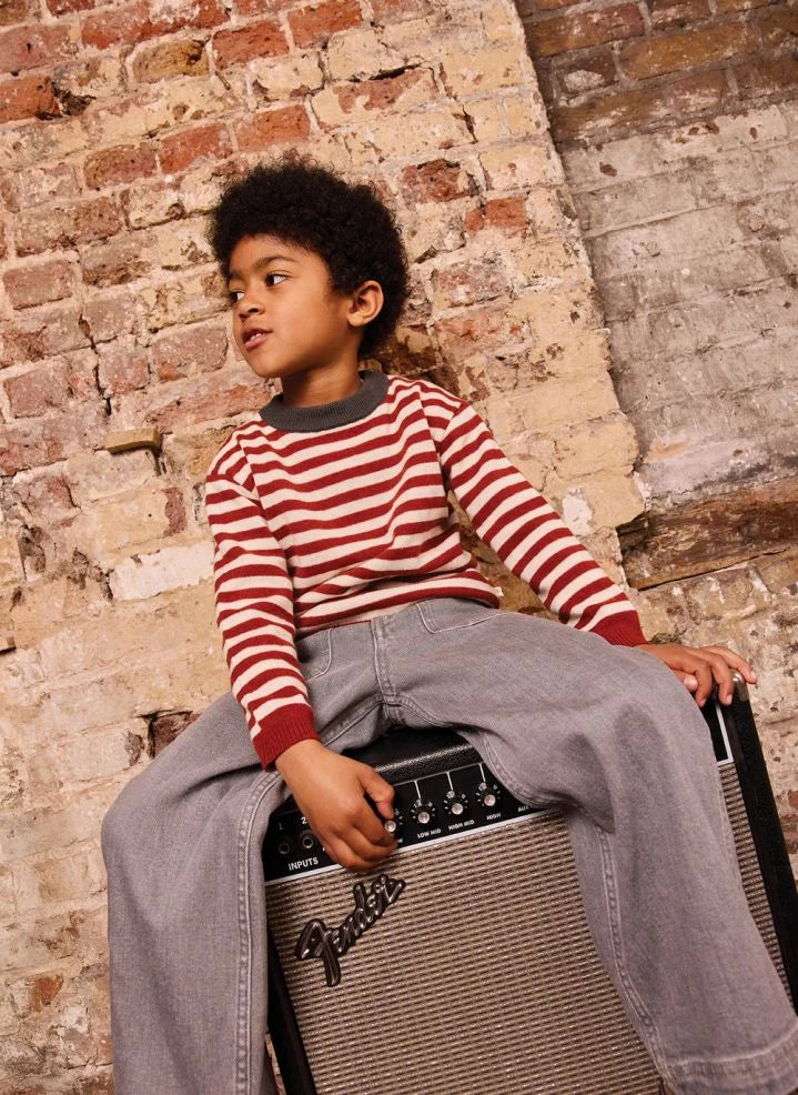 Bonton - Pepito Striped Sweater | Caramel