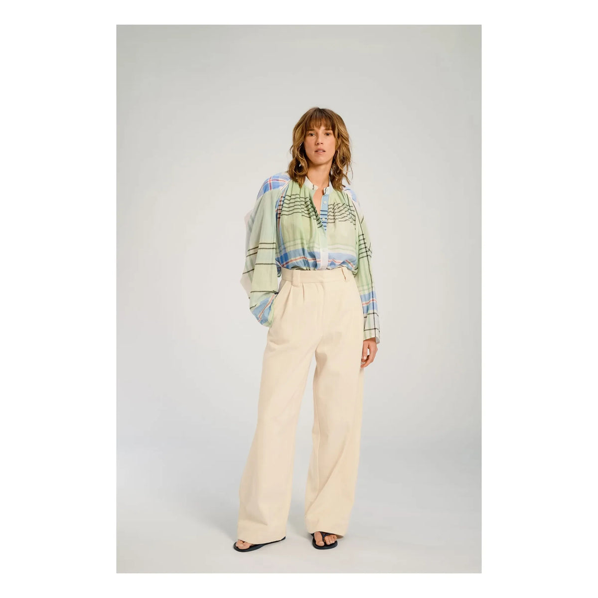 Virginie de Vinster - Hokkaido Checkered Blouse | Blue