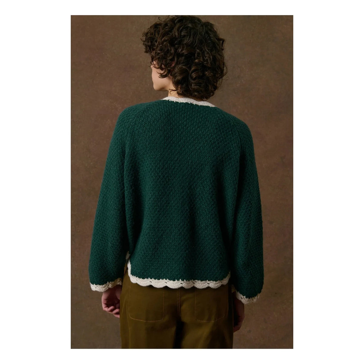 Louise Misha - Khaliou Wool Cape | Forest Green
