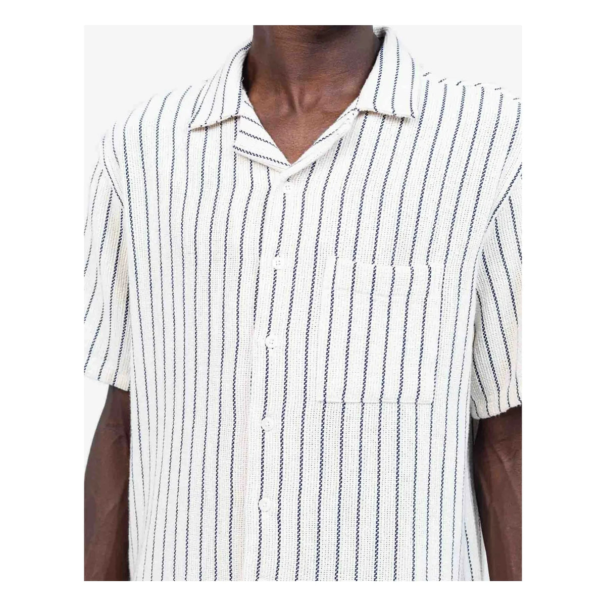 Olow - Aloha Striped Shirt | White