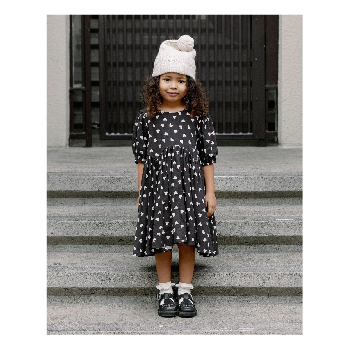 Rylee + Cru - Pink Hearts Dress | Black