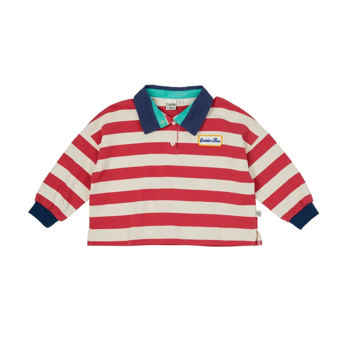 Goldie + Ace - Striped Rugby Polo Shirt - Exclusive to Smallable | Red