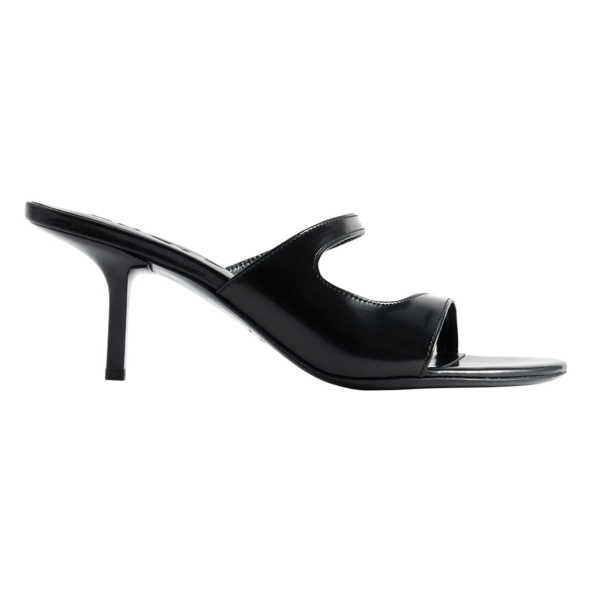 BY FAR - Serena High Heels Semi-Varnished Leather | Black