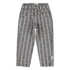 Piupiuchick - Organic Cotton Floral Print Trousers | Gray