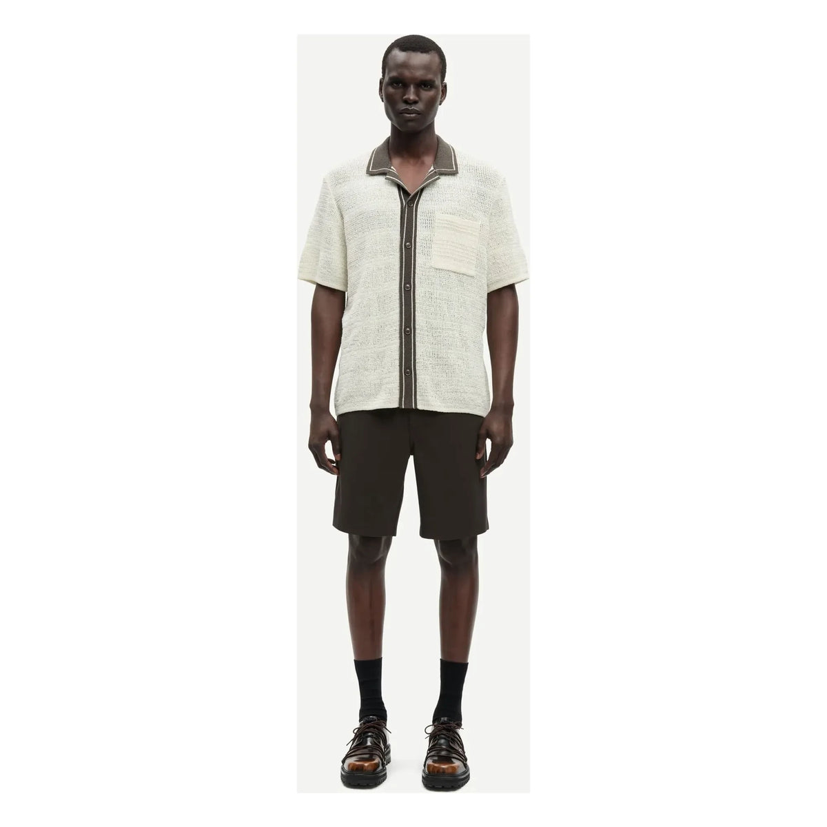 Samsoe Samsoe - Sapercy Short Sleeve Knit Shirt | White
