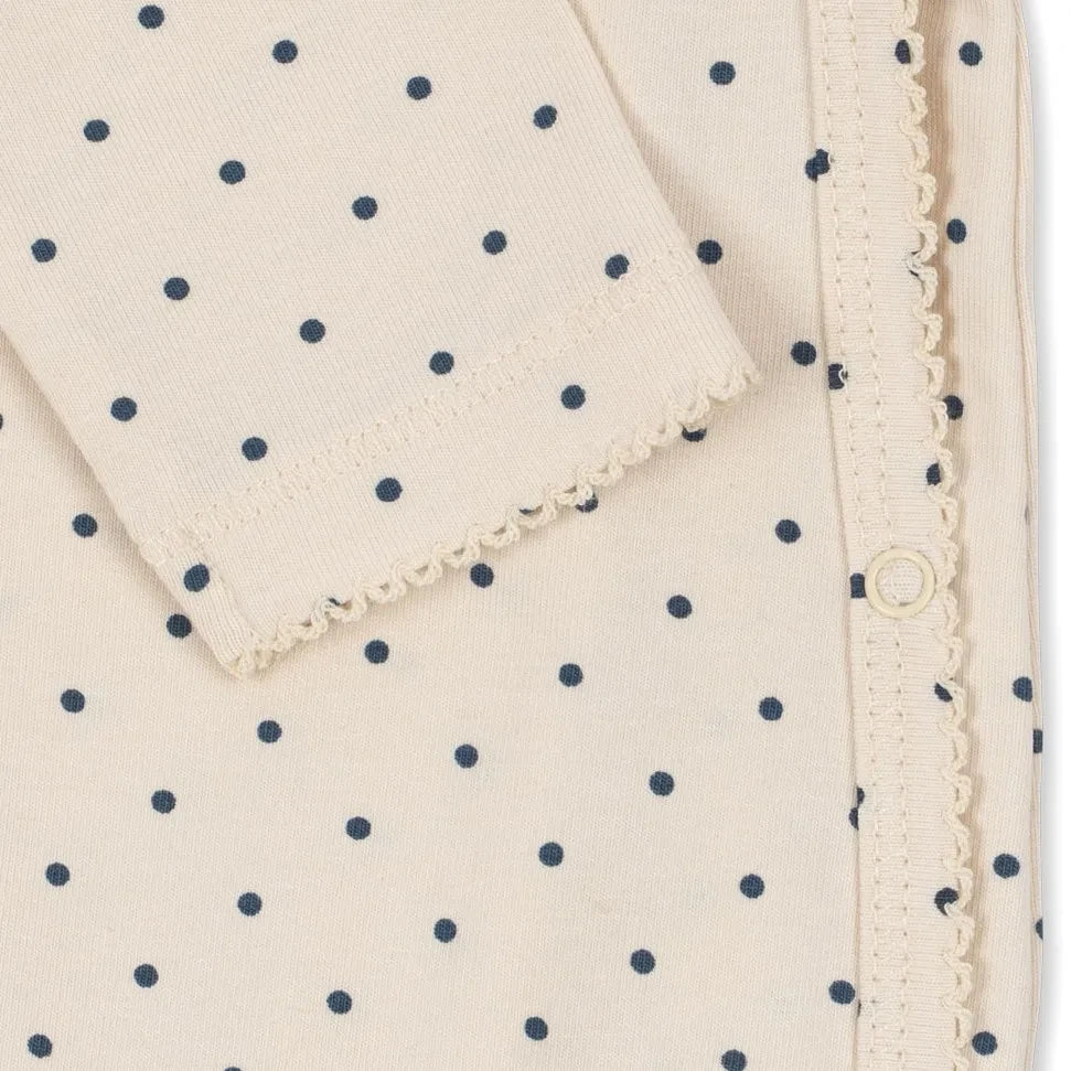 Konges Sløjd - Basic Polka Dot Organic Cotton Playsuit | Ecru